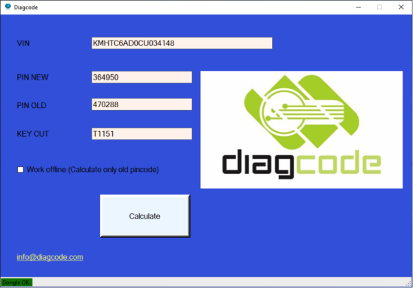Diagcode – Hyundai/ KIA/ Nissan( USB – security dongle included) – GM Tools